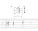 Teco Excess Flow Valve 25mm 6m3/h Vert-Up/Hor FI x MI