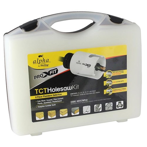 Plumbers 8 Piece TCT Multi-Purpose Holesaw Kit