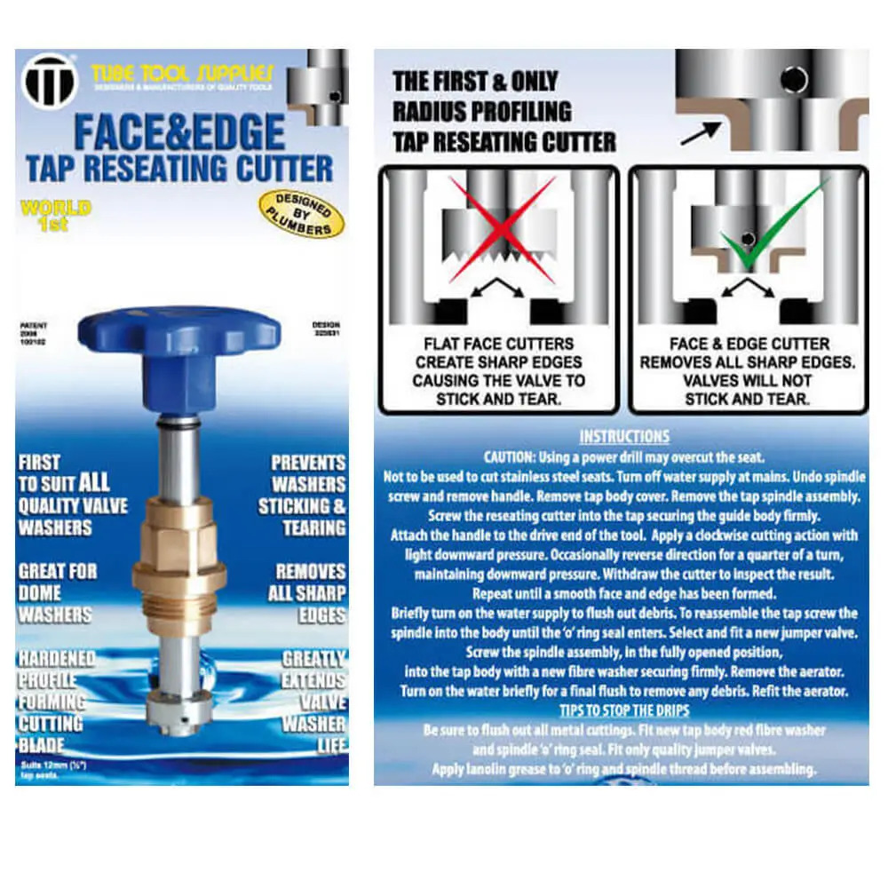 Face and Edge Tap Reseating Cutter