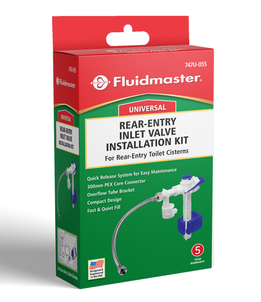 Fluidmaster Universal Rear-Entry Inlet Valve Installation Kit - 1/2" Plastic Thread