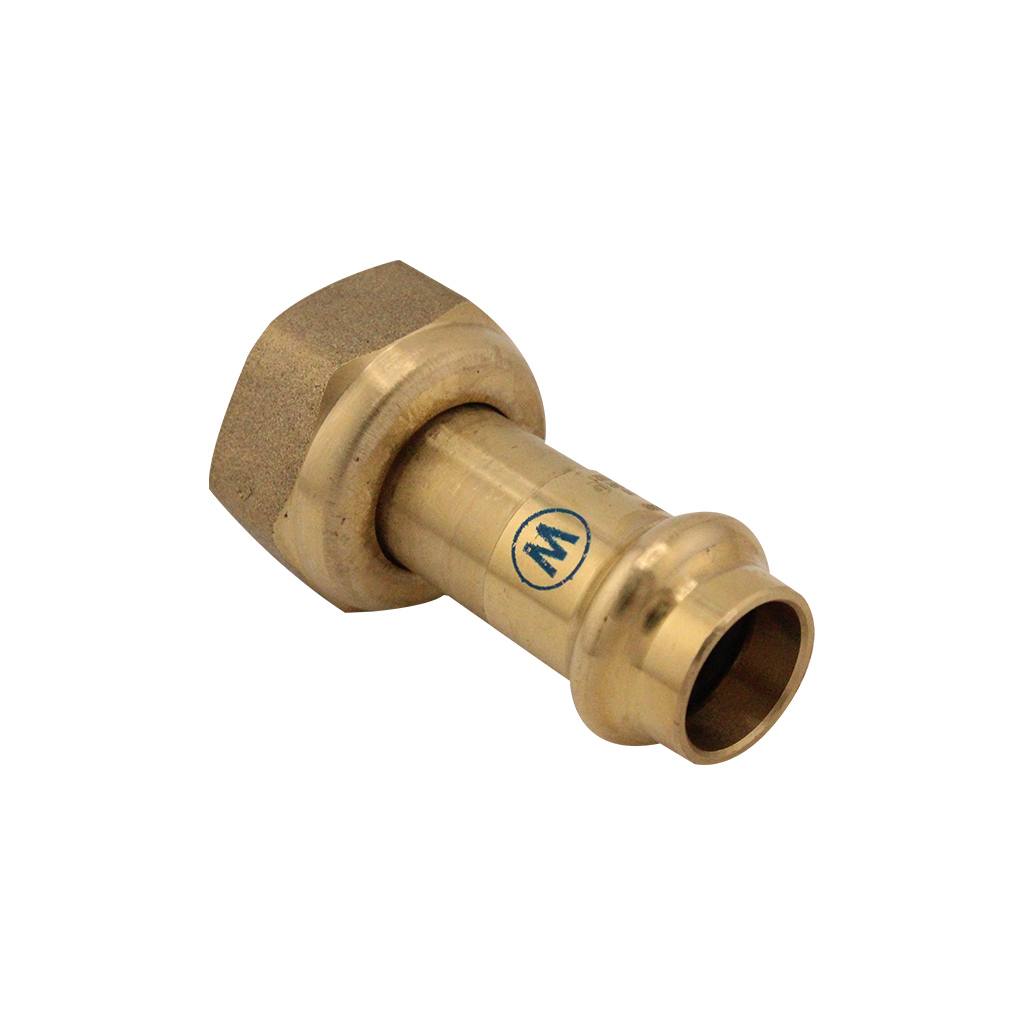 Copper Press Adaptor Union Tapered Seat No.62 (Water) 