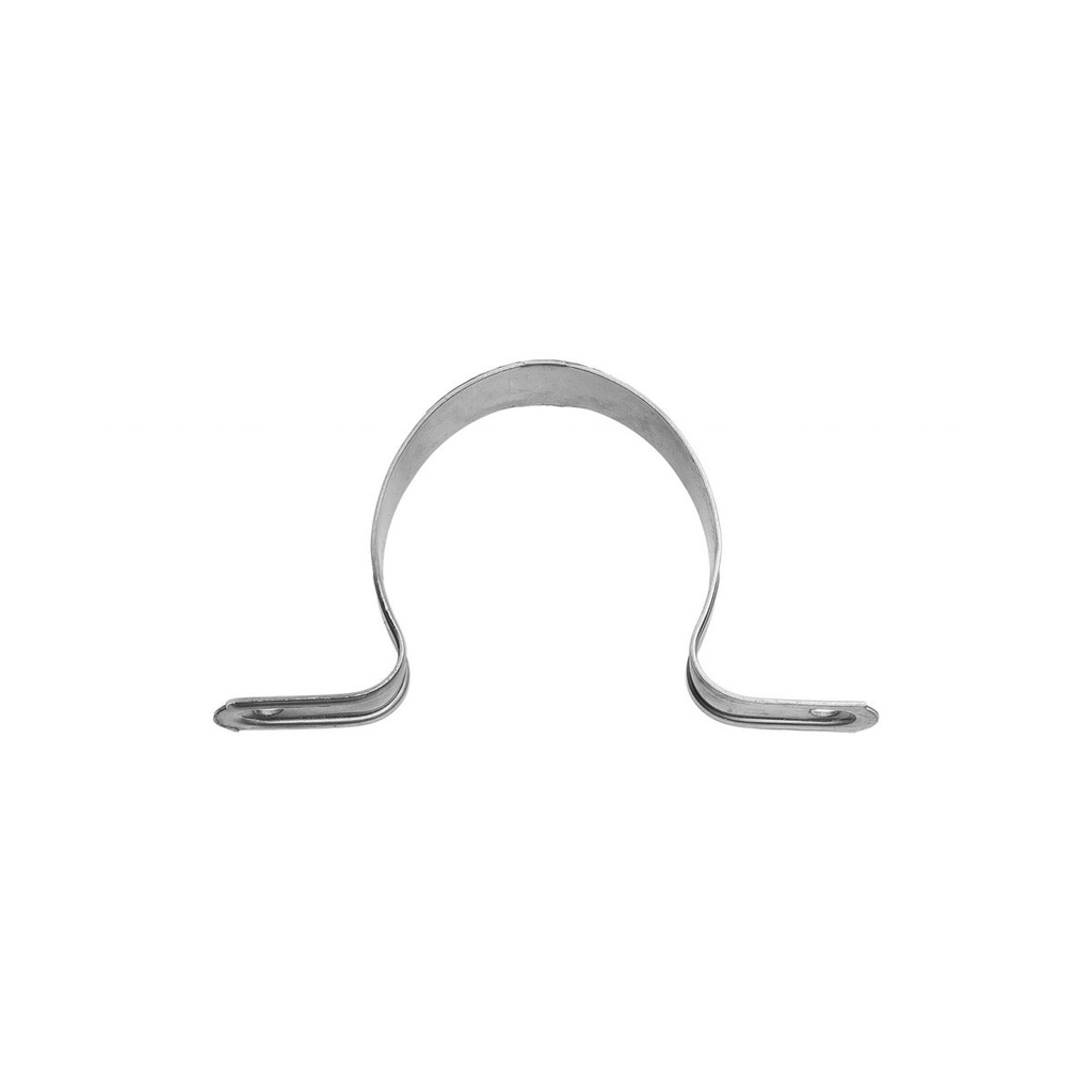 DWV PVC Pipe Saddle Clips - Galvanised & Powder Coated White