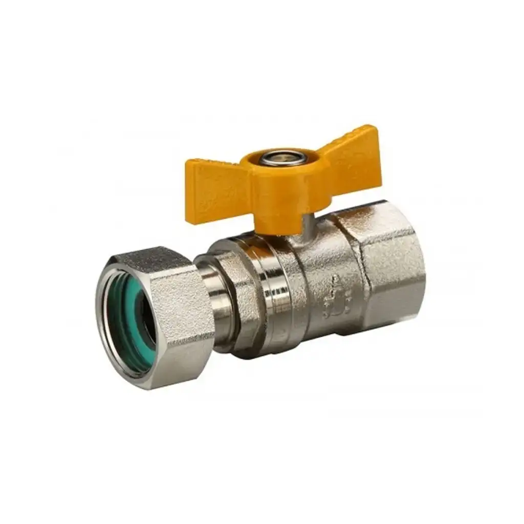 Gas Ball Valve Loose Nut x FI Butterfly Handle AGA Approved