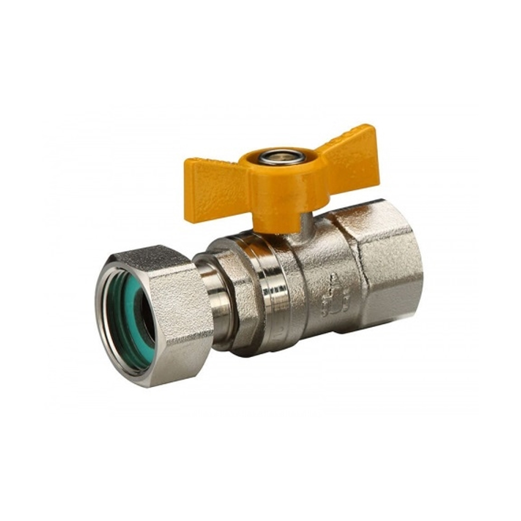 Gas Ball Valve Loose Nut x FI Butterfly Handle Gas Approved