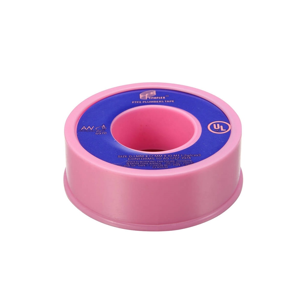 PTFE Tape Pink 12mm x 10M Roll