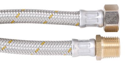 Flexible Gas Hose Stainless Steel 15mm 1/2" MI x 15mm 1/2" FI