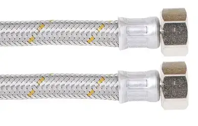 Bromic Flexible Gas Hose Stainless Steel 15mm 1/2" FI x 15mm 1/2" FI