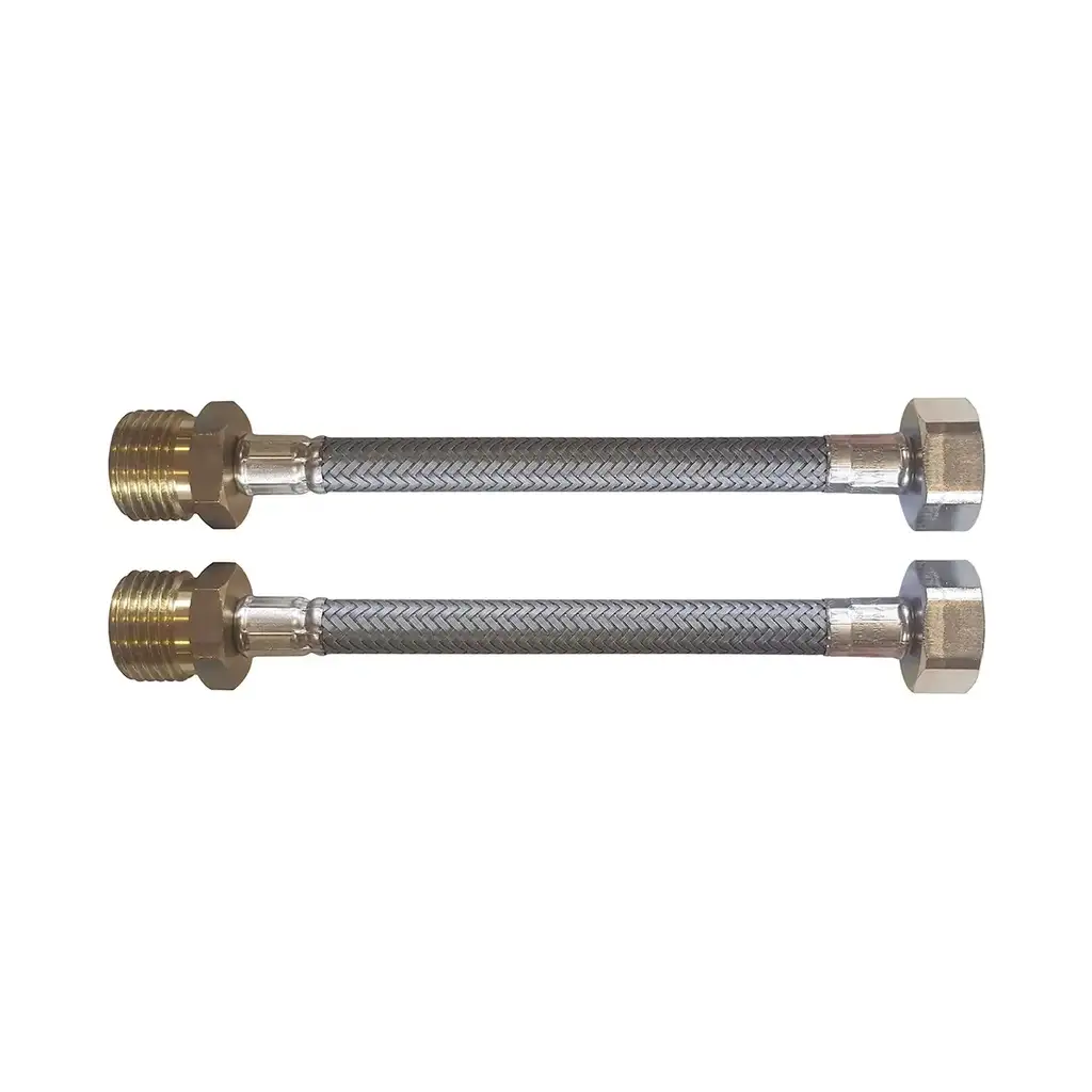 Abey Polyamide Hi Class Mixer Hose Extensions PEX Core 15mm MI x FI - 15 Year Warranty