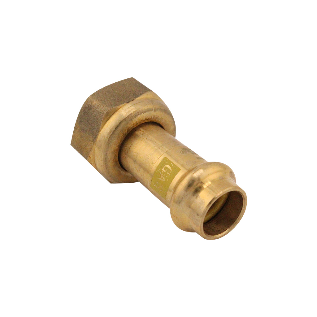 Copper Press Adaptor Union Tapered Seat No.62 (Gas)
