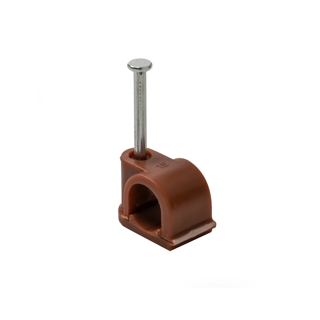 Copper Clip Closed Brown Masonry Nail