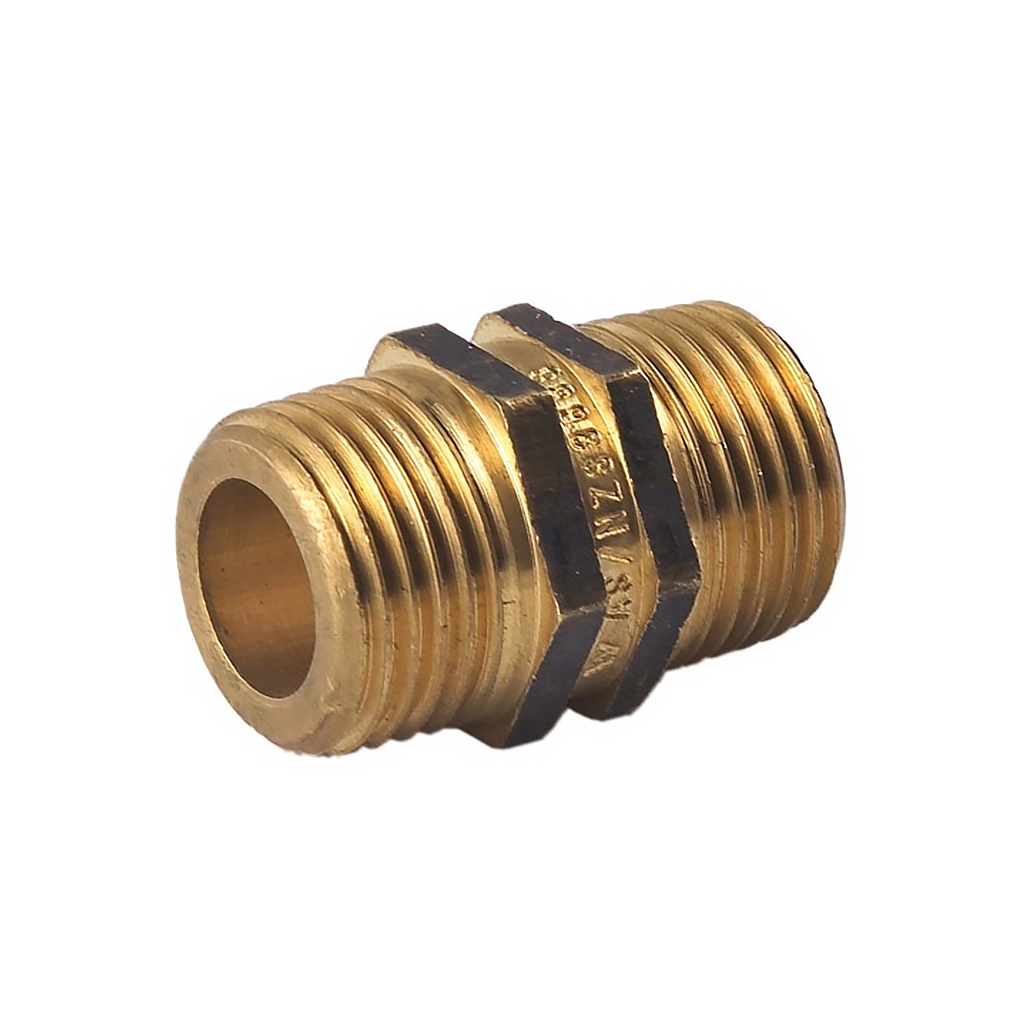 Hex Nipple DR Brass - Bucket