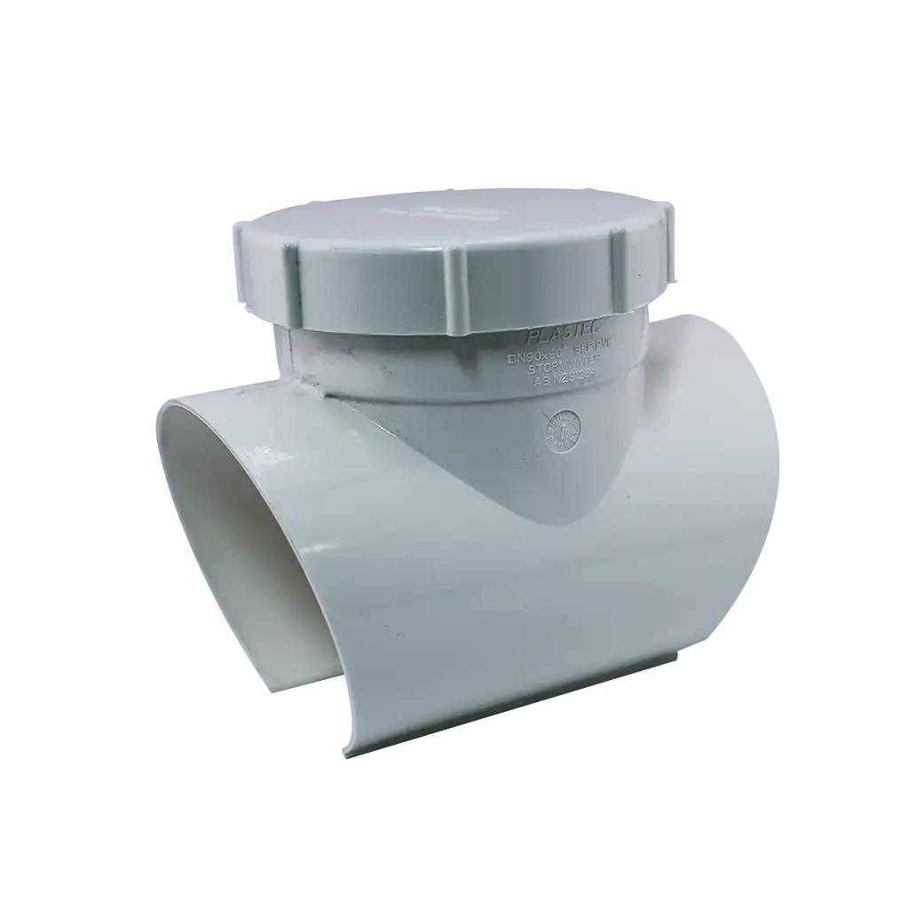 90mm Stormwater Snap Tee c/w Threaded Cap