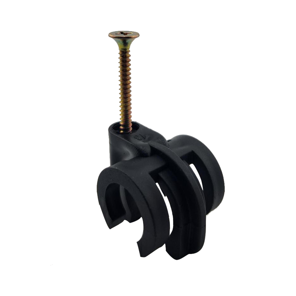 Double Banga Pex Clip Black 16/20mm M-Tek Screw