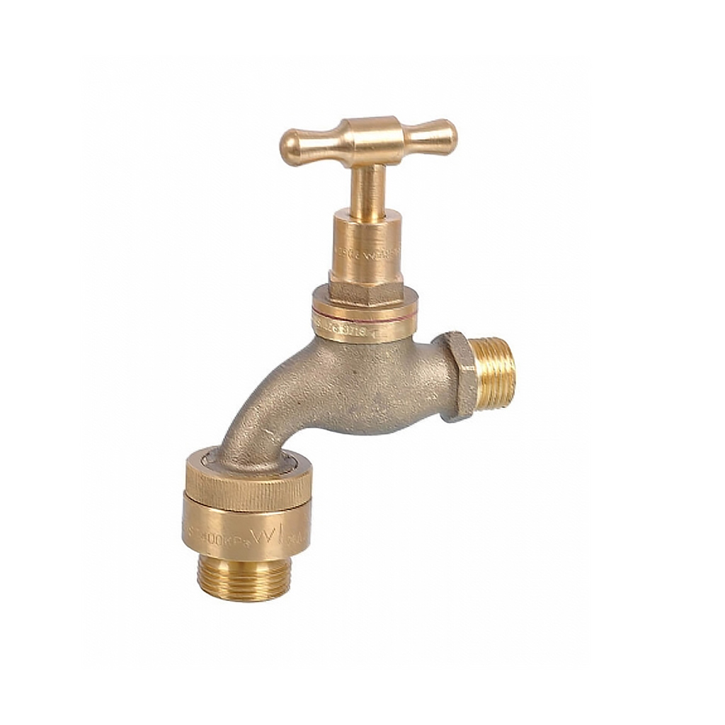 15mm MI Hose Tap Brass with Vacuum Breaker