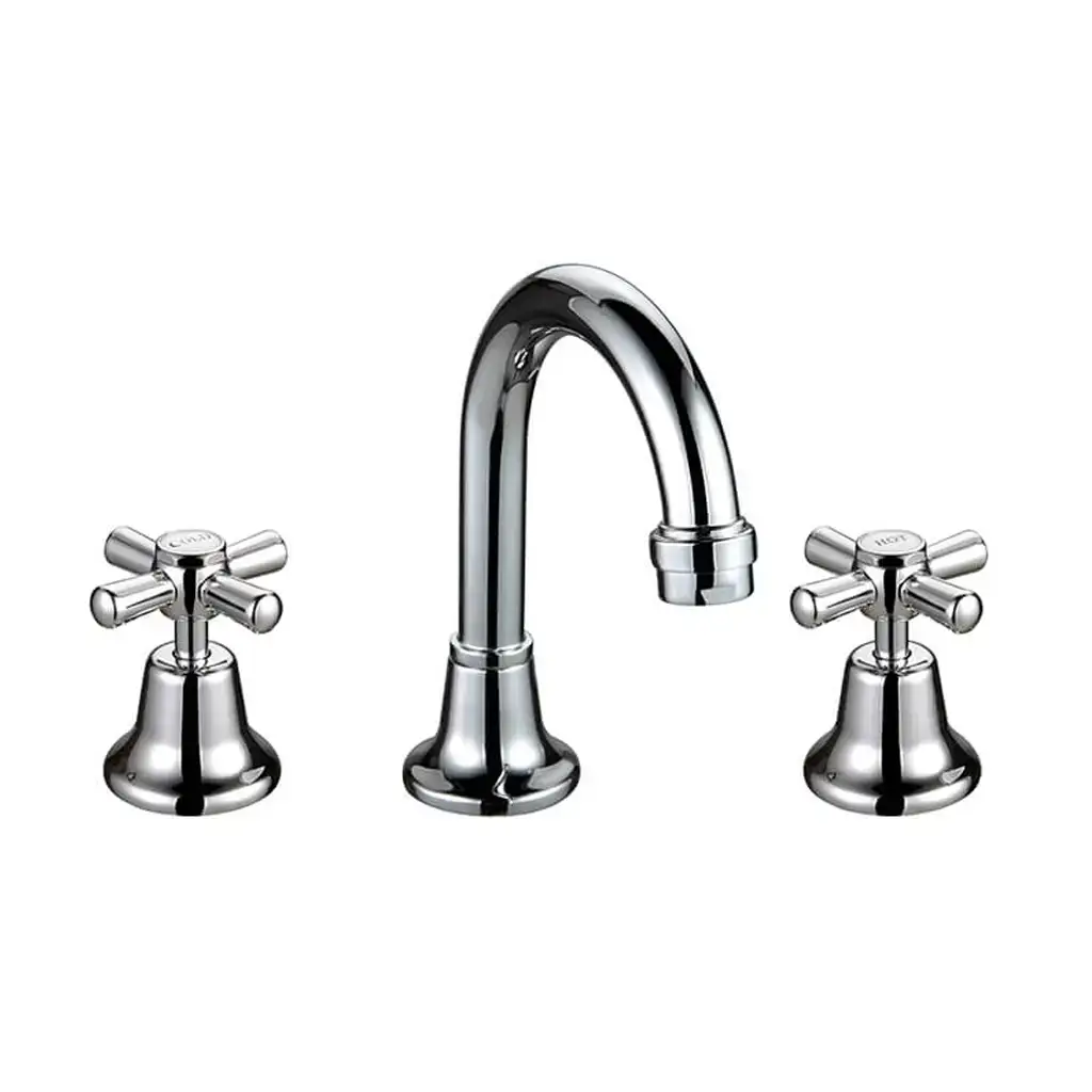 Whitehall Easy Clean Basin Set  1/2 Turn Swivel Spout - Ceramic Disc