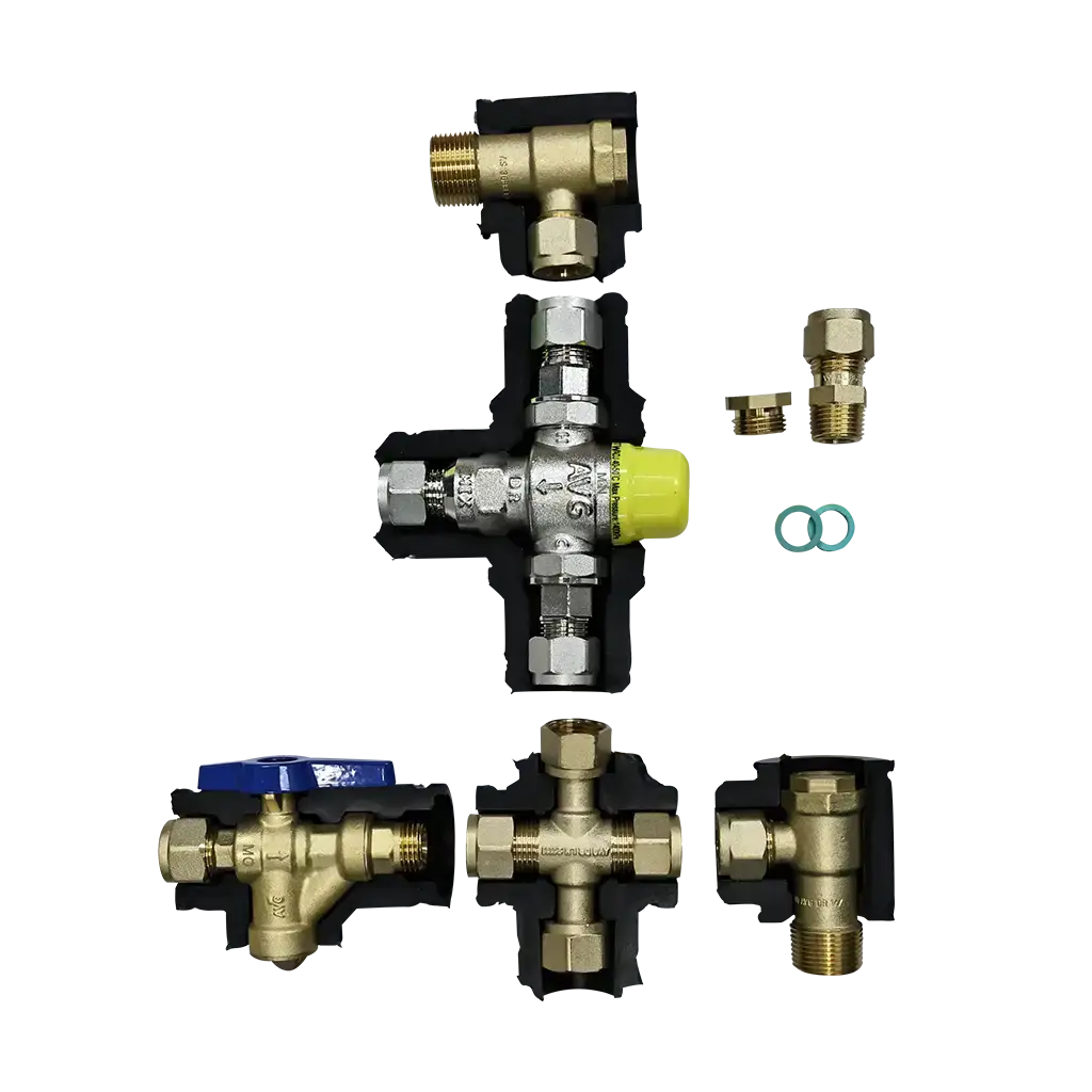 AVG Raised Storage Hot Water 'Quickie' Installation Kit 15mm w/o ECV