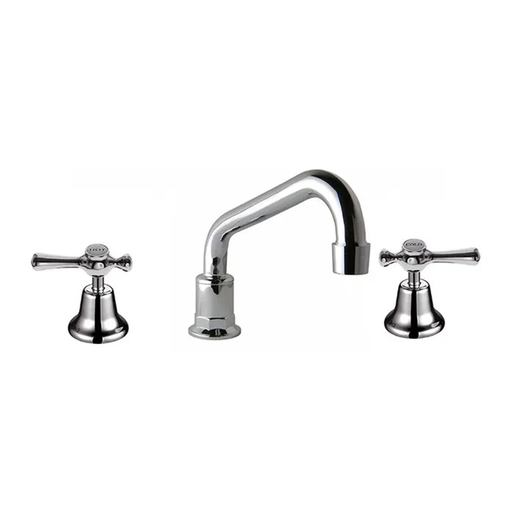 Whitehall Easy Clean Sink Hob Set  Swivel Spout 1/4 Turn Lever Handle - Ceramic Disc