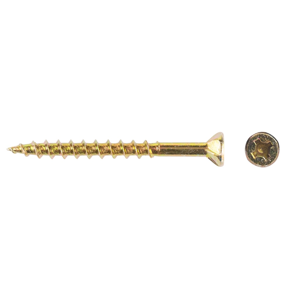 Chipboard Screw Needle Point Ribbed Head 8G x 50mm SQ2 - 300 Pack