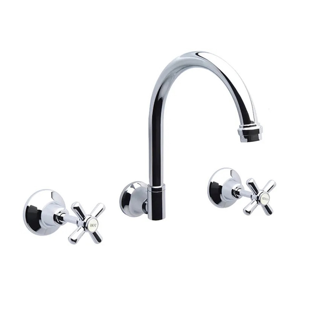 Whitehall Easy Clean Sink Wall Set  1/2 Turn - Ceramic Disc 