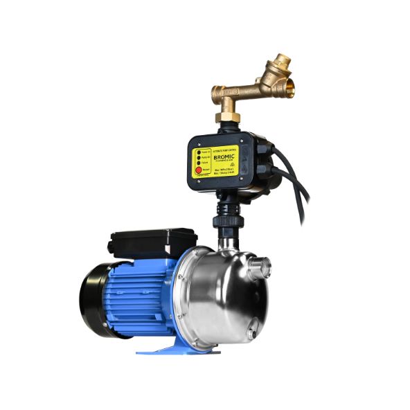WaterBoy Pressure System Stainless Steel 0.75KW, 240V c/w Inbuilt PressControl & Mains to Rainwater Changover