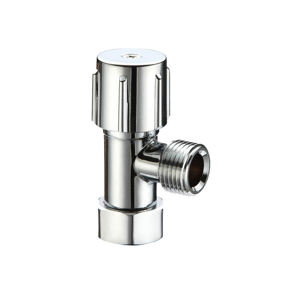 Mini Cistern Stop 15mm 1/4 Turn FI Swivel Nut - Chrome Plated