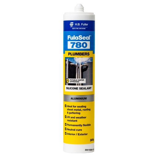FulaSeal 780 Plumbers Roof & Gutter Silicone 300ml - Aluminium (Matches SS)