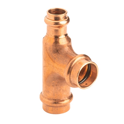 [CPWTR202015] Copper Press Tee Reducing 20mm x 20mm Branch  and 15mm Outlet (Water)