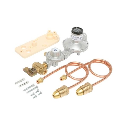 Bromic Dual Stage 250Mj/Hour LPG Adjustable Regulator Kit - Manual Change Over