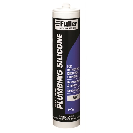 HB Fuller Plumbers Wet Area Silicone 300G - White