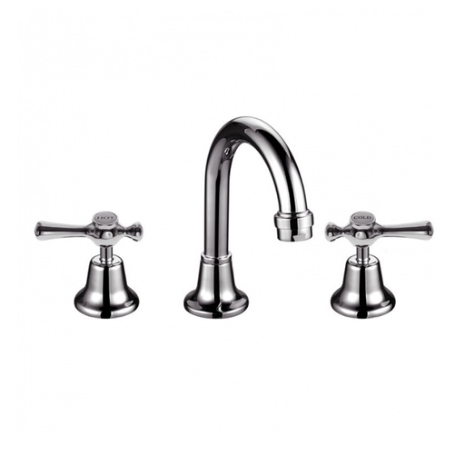 Whitehall Easy Clean Basin Set  Swivel Spout 1/4 Turn Lever Handle - Ceramic Disc
