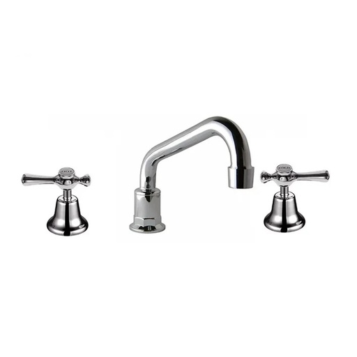 Whitehall Easy Clean Sink Hob Set  Swivel Spout 1/4 Turn Lever Handle - Ceramic Disc 