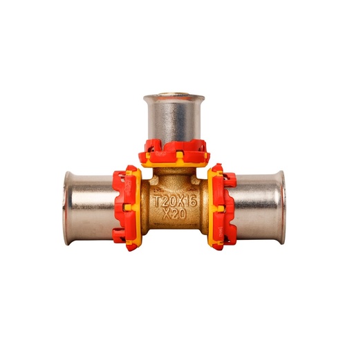 [PXTR-252520] 25mm x 25mm (Centre) x 20mm Water & Gas PEX Leak Detection Crimp Reducing Tee