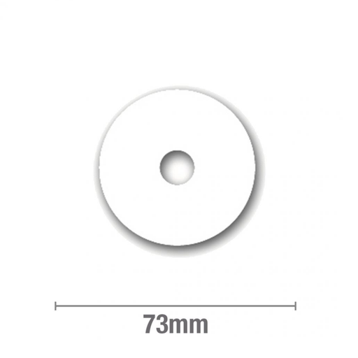 Cover Plate White Plastic 15mm BSP Flat Adhesive-10 Pack