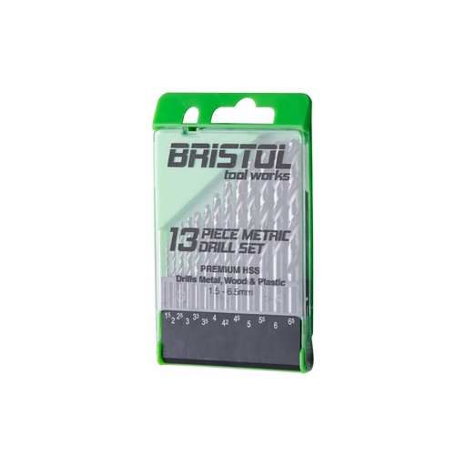 [BTW13M] ALPHA Bristol Metric Drill Set 13 Piece
