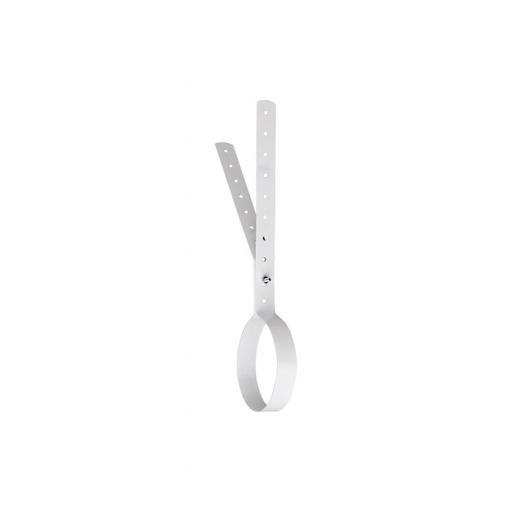 Adjustable PVC Pipe Hanging Clip Galvanised/Powder Coated White