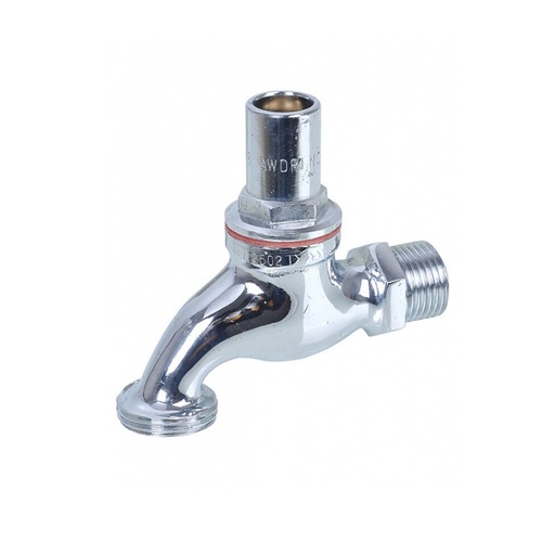 Chrome Vandal Proof Hose Tap Brass MI