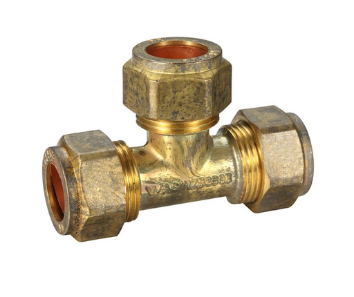 Brass Compression Unequal Tee Pipe Fitting
