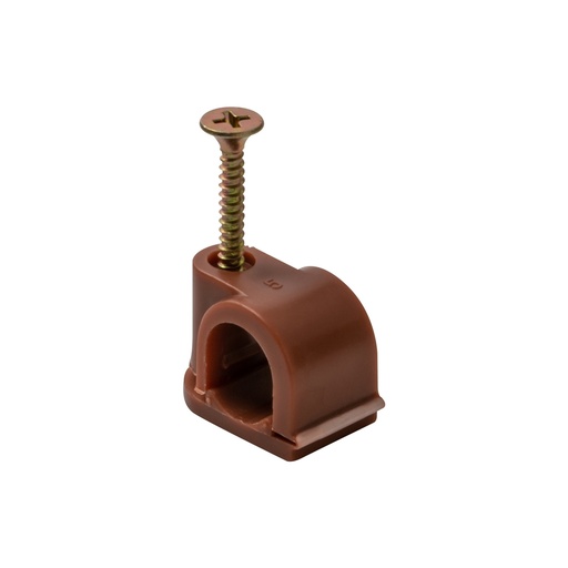 Copper Clip Closed Brown Metal Screw