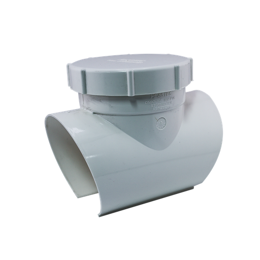 [DST90] 90mm Stormwater Snap Tee c/w Threaded Cap